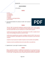 Tutorial Law of Contract PDF