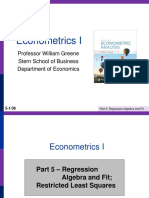 Econometrics I: Professor William Greene Stern School of Business Department of Economics