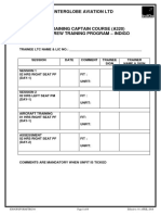 Interglobe Aviation LTD: Igo/Ops/Form/Trg/16 Page 1 of 8 Effective: 01-APRIL-2018