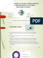 Development & Characterization of Oral Microparticulate Drug Delivery System