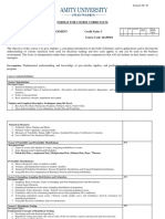 Format For Course Curriculum: Course Level: PG Course Objectives