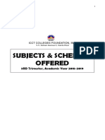 Cainta Subjects Offered 3t1819