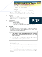 Lesson Plan On Probability and Statistics Grade 11-Gas, Acp & Carpentry I. Learning Competencies