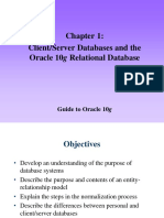 Client/Server Databases and The Oracle 10g Relational Database