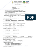 1st Periodic Test Math 9