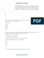 Syntel Model Paper Questions