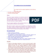 Sequence Impedence of A Transformer