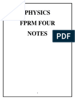 Physics FPRM Four Notes