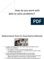 MATLAB: How Do You Work With Data To Solve Problems?