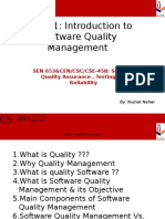 Introduction To Software Quality Management