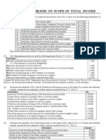 Class Work Problems On Scope of Total Income