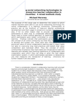 Repurposing Social Networking Technologies To Encourage Preservice Teacher Collaboration in Online Communities: A Mixed Methods Study Michael Moroney