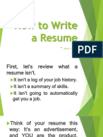 How To Write A Resume: Marcy J. Reyes