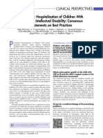 Clinical Perspectives Psychiatric Hospitalization of Children With Autism or Intellectual Disability: Consensus Statements On Best Practices