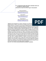 The Effect of Local Wisdom-Based Speaking Instruction On Students' Motivation (An Experimental Research at Grade XI of SMA Negeri 1 Kasokandel)