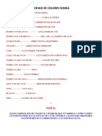 Codigo de Colores Honda PDF