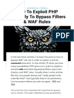 How To Exploit PHP Remotely To Bypass Filters & WAF Rules: Command Code