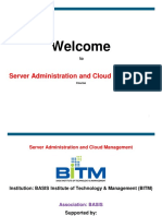 Welcome: Server Administration and Cloud Management