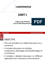 E-Commerce Unit-I: Subject Code-CMA-209