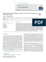 Capital Structure in The Hospitality Industry The Role of T 2019 Tourism Ma