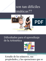 Dificultades para El Aprendizaje de La Aritmetica