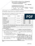 Admission Notice: V.E.S. College of Arts, Science & Commerce