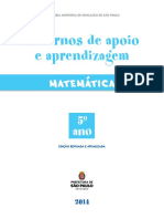 Cadernos de Apoio e Aprendizagem: Matematica