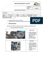 Informe de Desmontaje de Motor y Componentes Motor Abierto