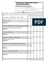 Interview Evaluation Form