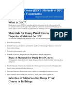 Damp Proof Course (DPC) - Methods of DPC Installation in Construction