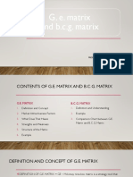 GE & BCG MATRIX Presentation