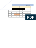 Checkup and Procedures Timeline - 2018