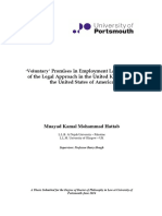 Voluntary' Promises in Employment Law A Study of The Legal Approach in The United Kingdom & The United States of America