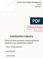 Construction Project Management: Muhammad Hasnain