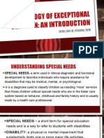 Psychology of Exceptional Children: An Introduction: April Gay M. Pugong, RPM