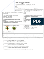 Prueba de Ciencias Naturales Las Plantas Paci