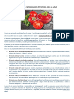 Propiedades Del Tomate