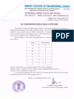 Certificate of Conversion of CGPA To Percentage of Marks