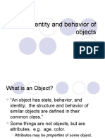 State Identity and Behaviour of Objects