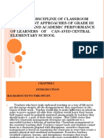 Assertive Discipline of Classroom Management Approaches of Grade