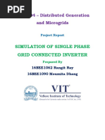 Simulation of Single Phase Grid Connected Inverter: EEE4004 - Distributed Generation and Microgrids