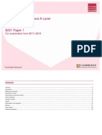 Cambridge International A Level Further Mathematics 9231 Paper 1