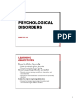 Psychological Disorders: Learning Objectives