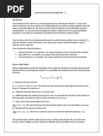 Fixed Income Securities Assignment - 3