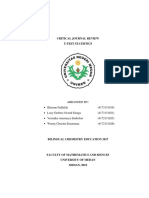 Statistics: Critical Journal Review T-Test Statistics