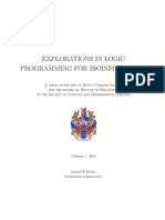 Explorations in Logic Programming For Bioinformatics