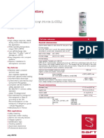 Primary Lithium Battery: 3.6 V Primary Lithium-Thionyl Chloride (Li-Socl) High Energy Density A-Size Bobbin Cell