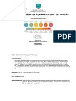 Syllabus On Alternative Pain Management Techniques: Foundation University