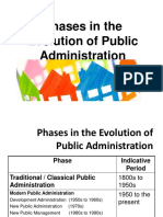 Phases in The Evolution of Public Administration