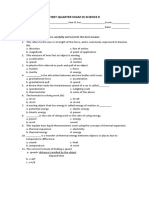 First Quarter Exam in Science 8